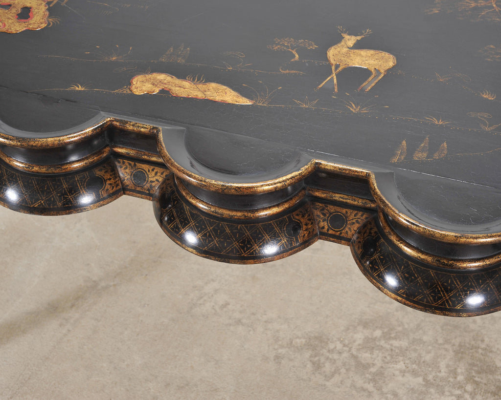 Rose Tarlow Scalloped Coffee Table Chinoiserie Lacquered