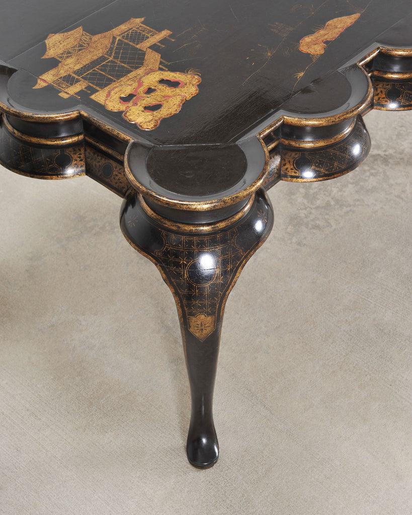 Rose Tarlow Scalloped Coffee Table Chinoiserie Lacquered