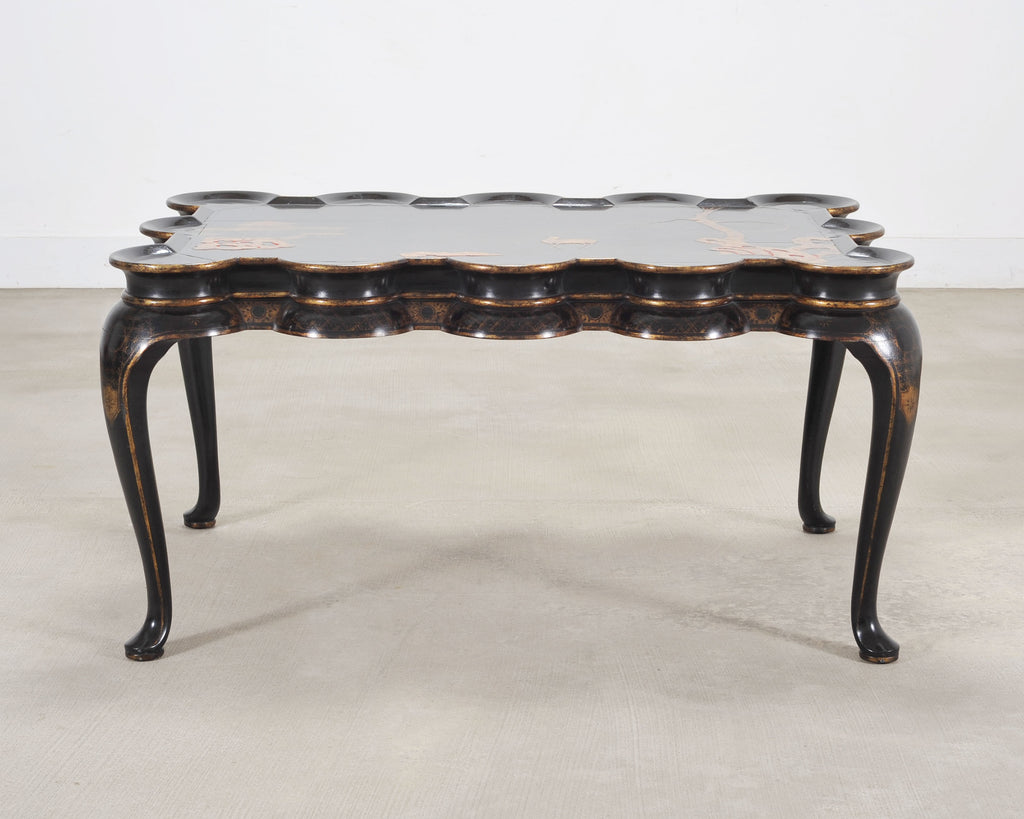 Rose Tarlow Scalloped Coffee Table Chinoiserie Lacquered
