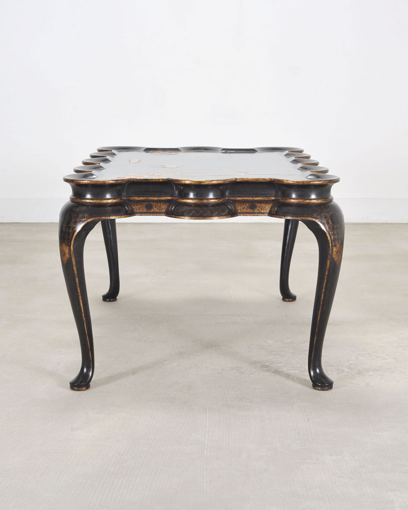 Rose Tarlow Scalloped Coffee Table Chinoiserie Lacquered