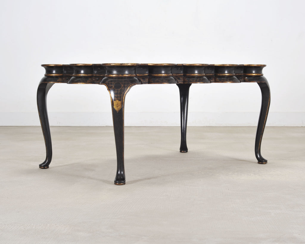 Rose Tarlow Scalloped Coffee Table Chinoiserie Lacquered