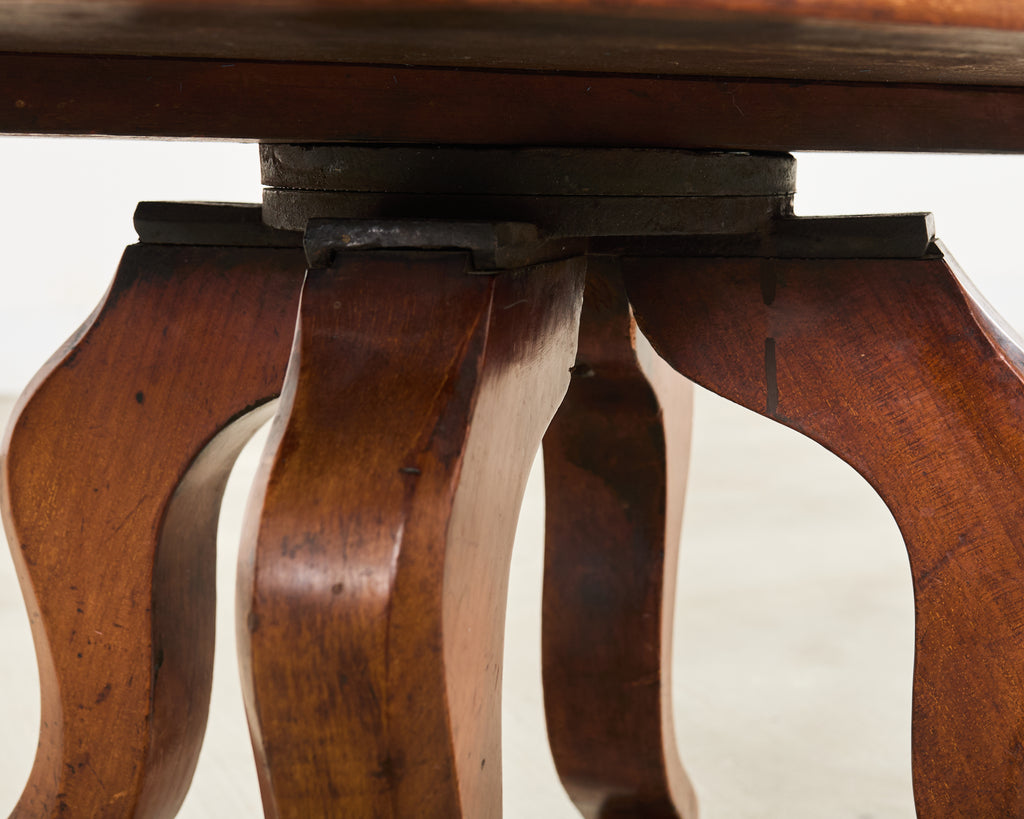 19th Century English Victorian Swivel Captains Desk Chair