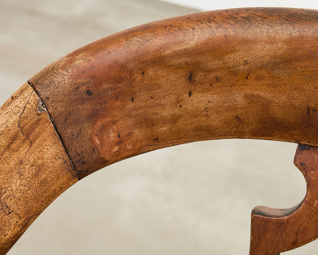 19th Century English Victorian Swivel Captains Desk Chair