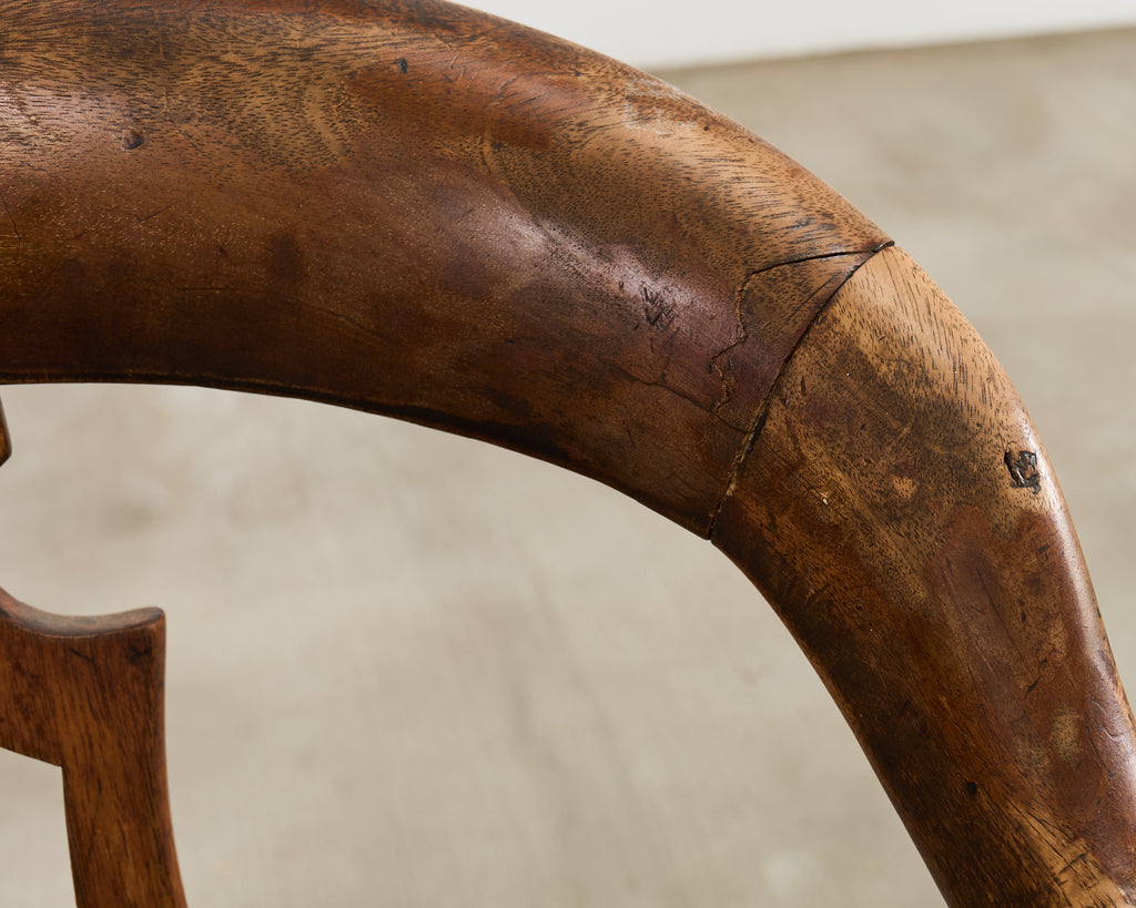 19th Century English Victorian Swivel Captains Desk Chair