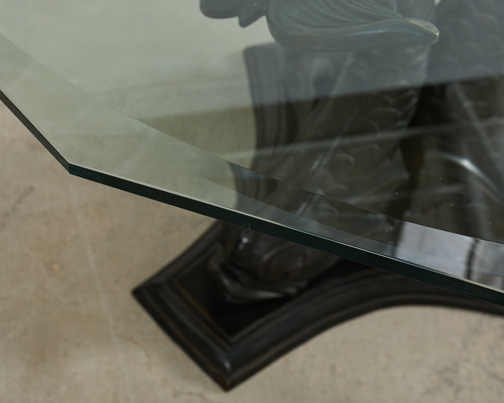 Neoclassical Venetian Grotto Style Bronze Center Dining Table