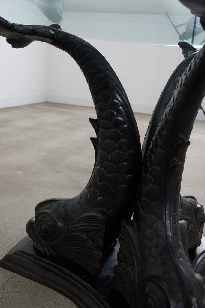 Neoclassical Venetian Grotto Style Bronze Center Dining Table