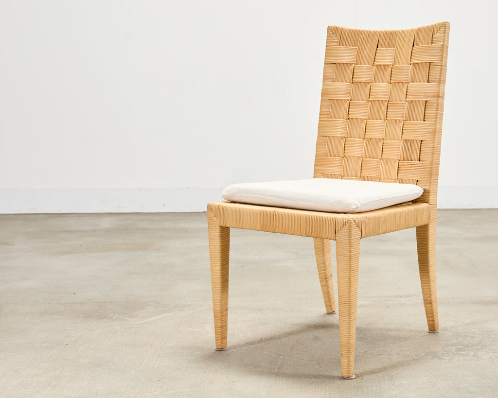 John Hutton for Donghia Block Island Rattan Cane Dining Chair