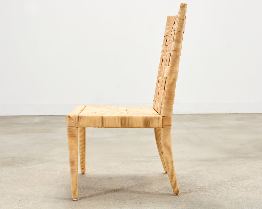 John Hutton for Donghia Block Island Rattan Cane Dining Chair