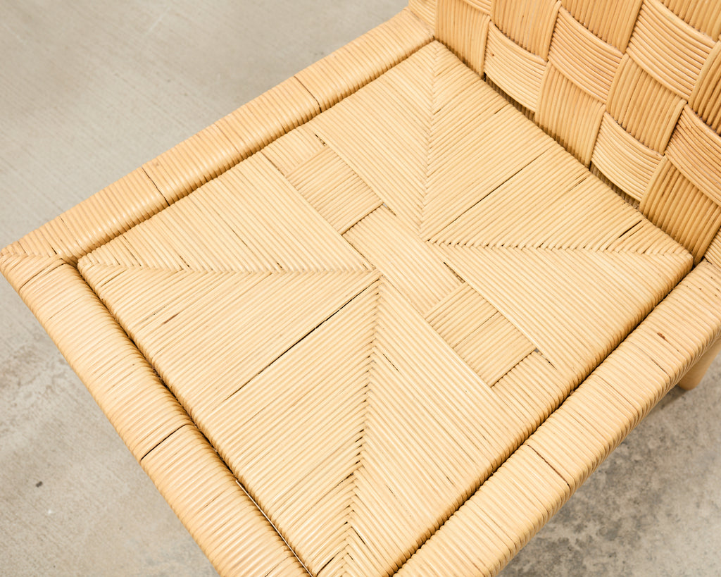 John Hutton for Donghia Block Island Rattan Cane Dining Chair