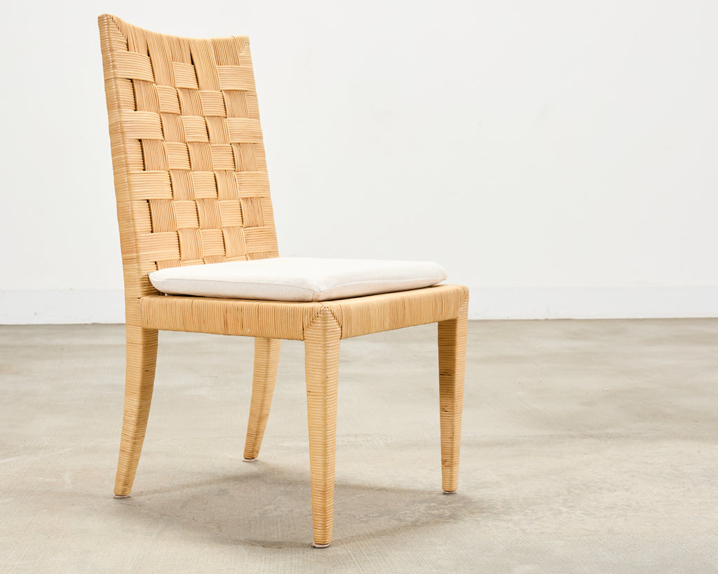 John Hutton for Donghia Block Island Rattan Cane Dining Chair