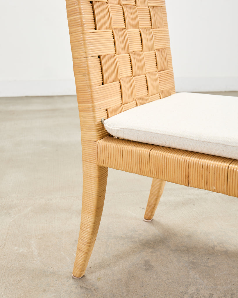 John Hutton for Donghia Block Island Rattan Cane Dining Chair