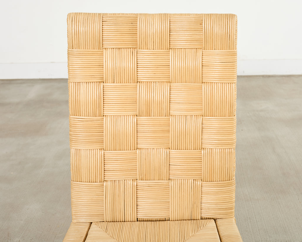 Set of John Hutton for Donghia Block Island Cane Dining Chairs