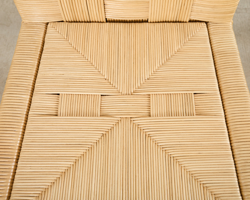 Set of John Hutton for Donghia Block Island Cane Dining Chairs