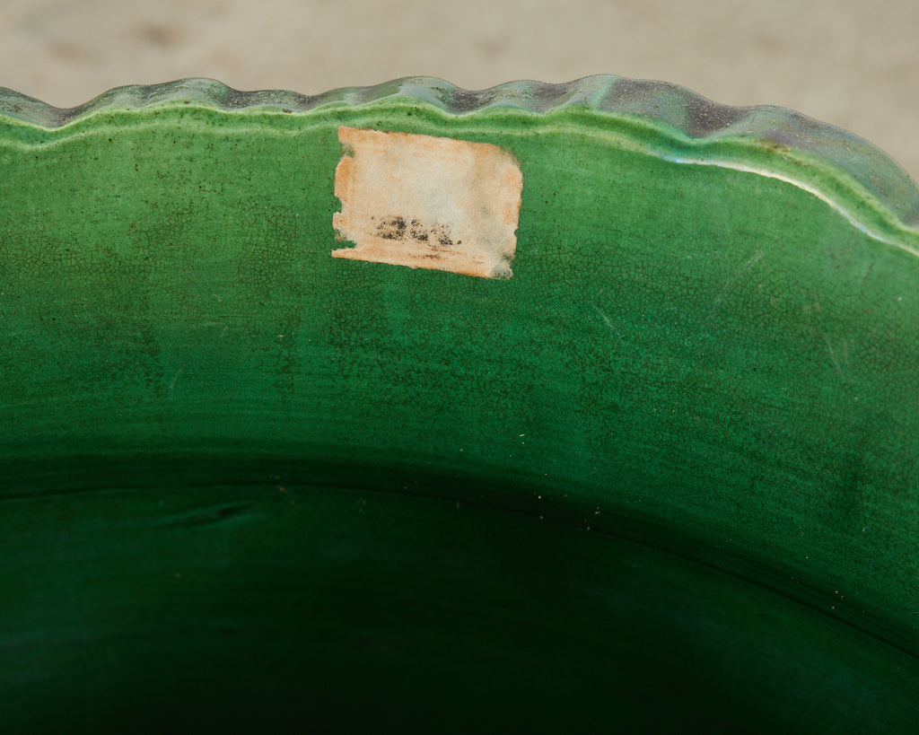 English Aesthetic Movement Pottery Japanese Dragon Jardinière on Stand