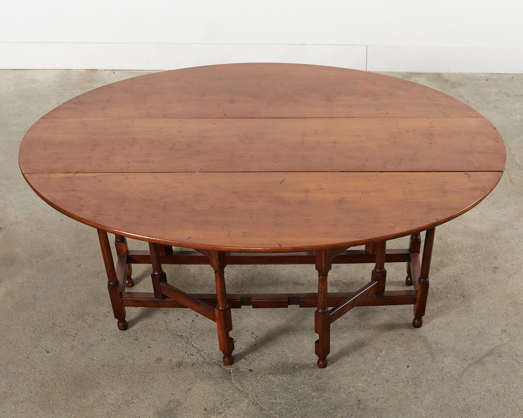 Dennis and Leen Georgian Style Drop-leaf Oval Dining Table