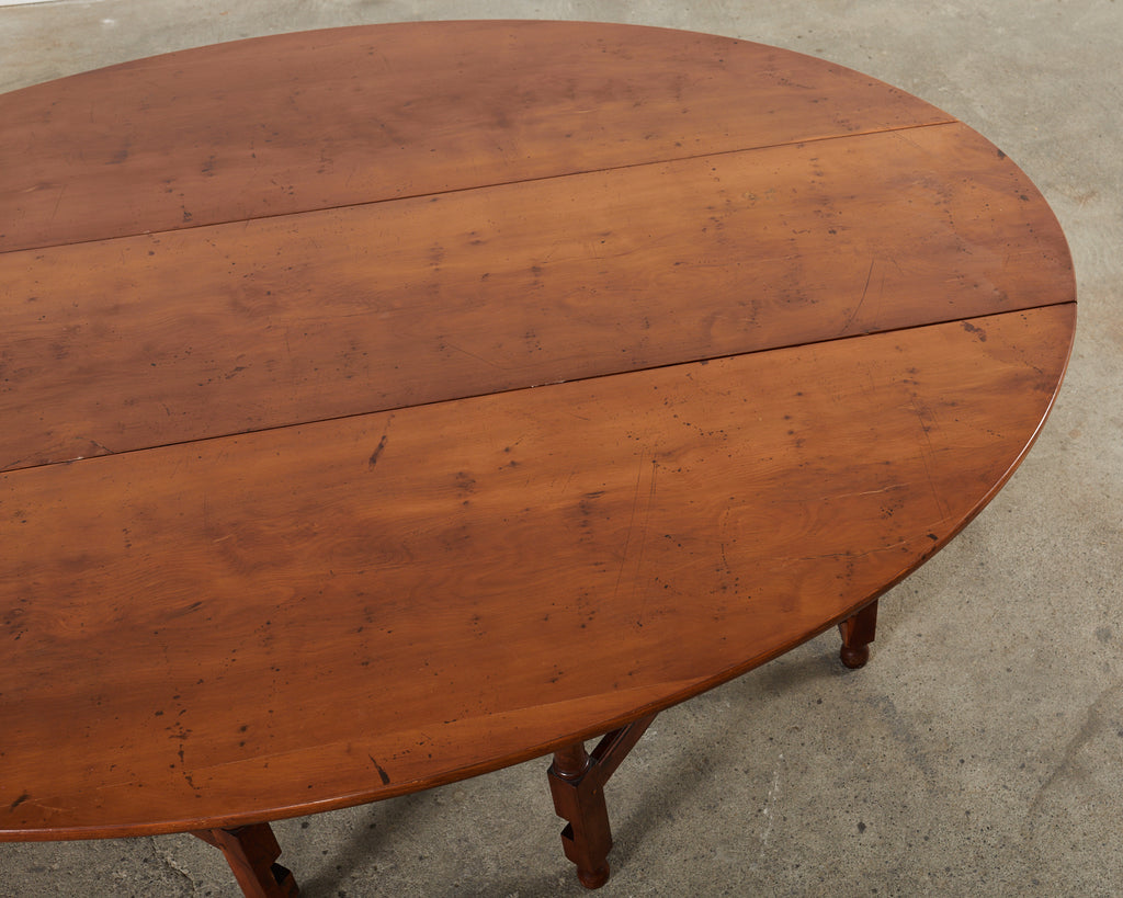Dennis and Leen Georgian Style Drop-leaf Oval Dining Table
