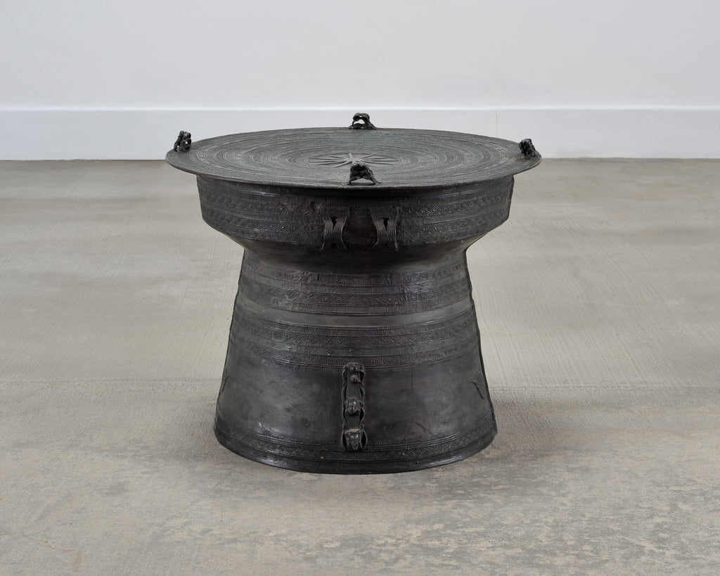 Southeast Asian Bronze Frog Rain Drum or Drinks Table