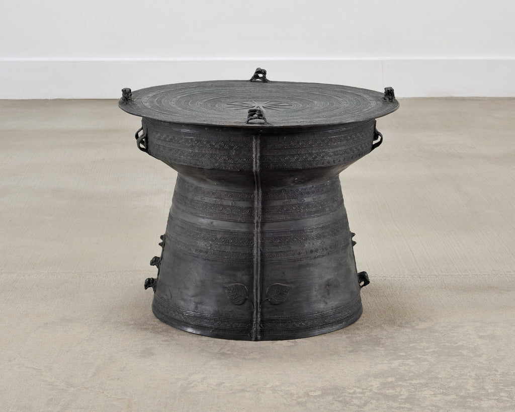 Southeast Asian Bronze Frog Rain Drum or Drinks Table