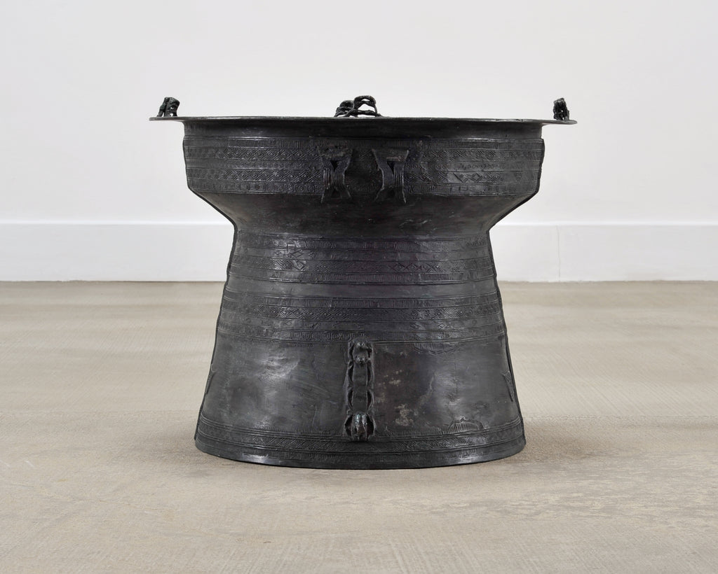 Southeast Asian Bronze Frog Rain Drum or Drinks Table