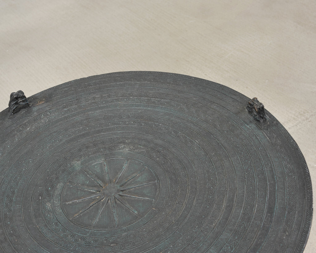Southeast Asian Bronze Frog Rain Drum or Drinks Table
