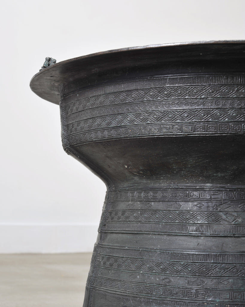 Southeast Asian Bronze Frog Rain Drum or Drinks Table