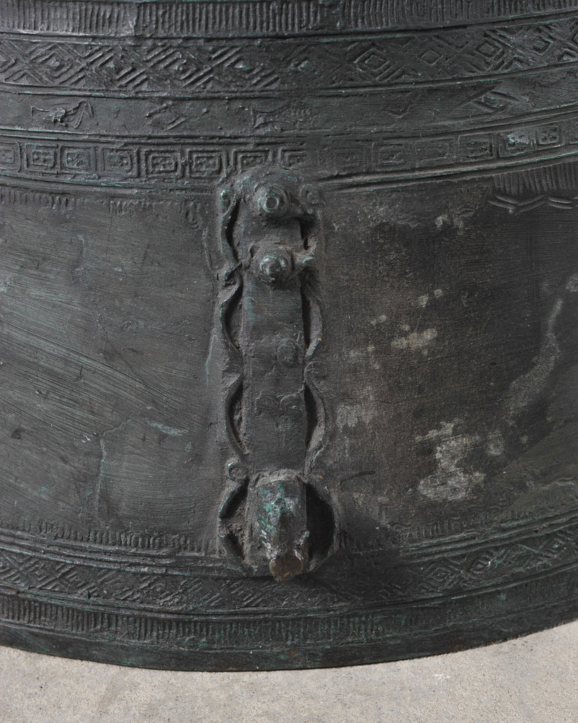 Southeast Asian Bronze Frog Rain Drum or Drinks Table