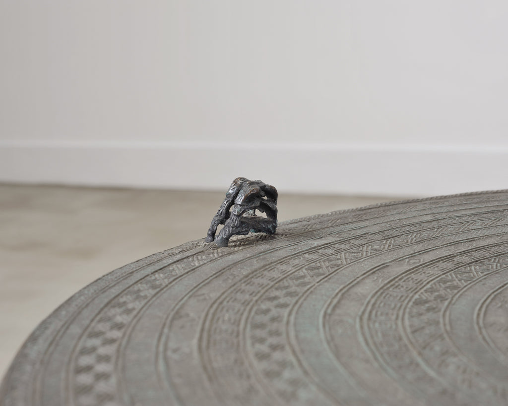 Southeast Asian Bronze Frog Rain Drum or Drinks Table