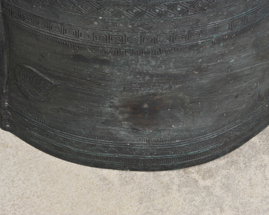 Southeast Asian Bronze Frog Rain Drum or Drinks Table
