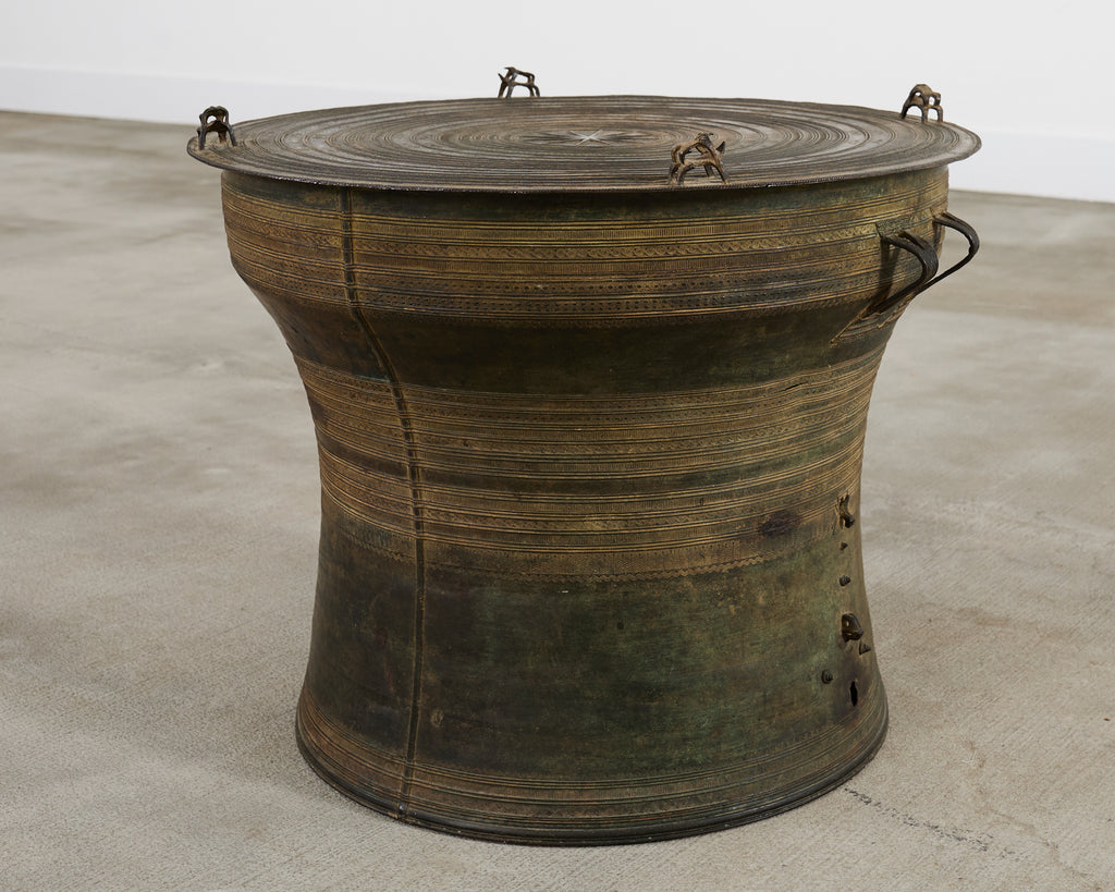 Southeast Asian Bronze Rain Drum or Drinks Table