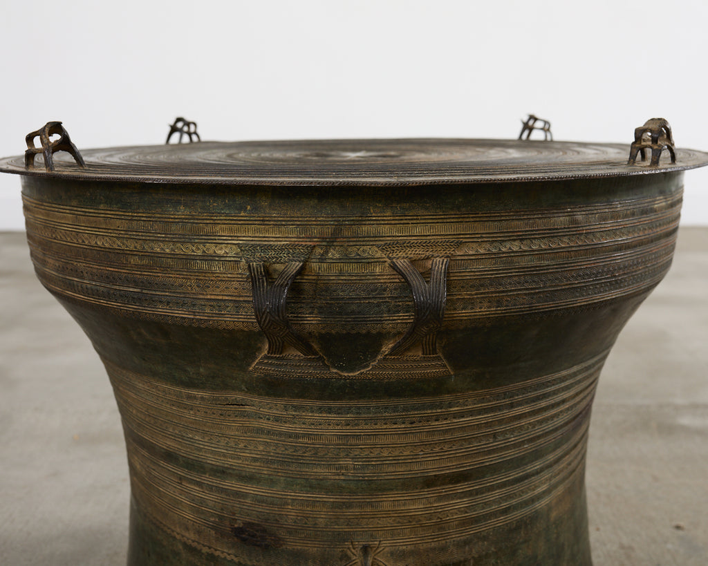 Southeast Asian Bronze Rain Drum or Drinks Table