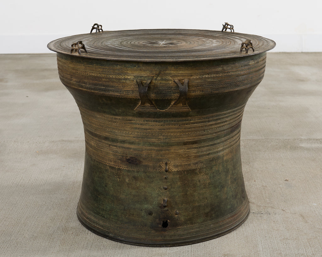 Southeast Asian Bronze Rain Drum or Drinks Table