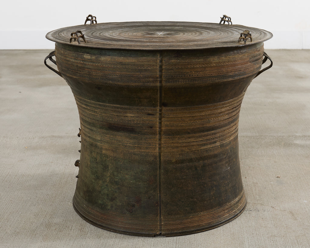 Southeast Asian Bronze Rain Drum or Drinks Table