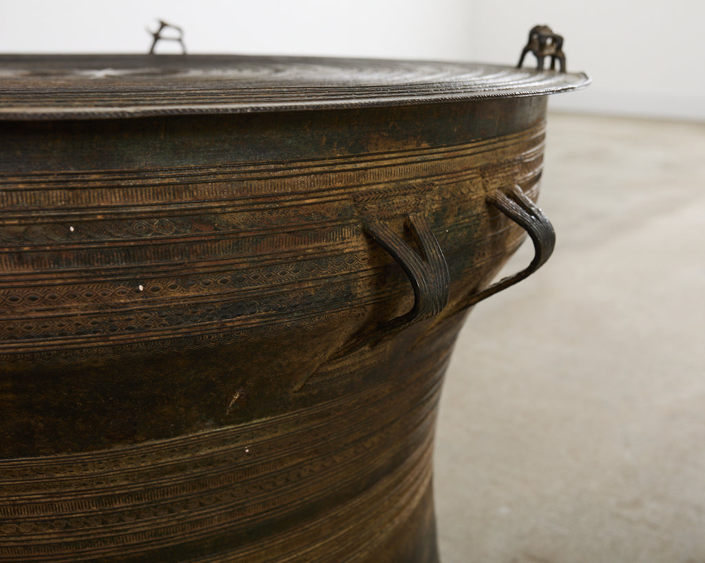 Southeast Asian Bronze Rain Drum or Drinks Table