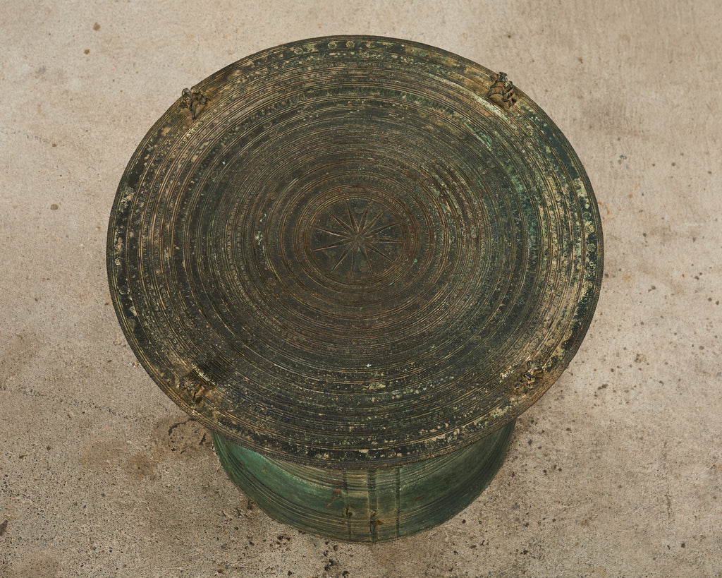 Southeast Asian Bronze Rain Drum or Drinks Table