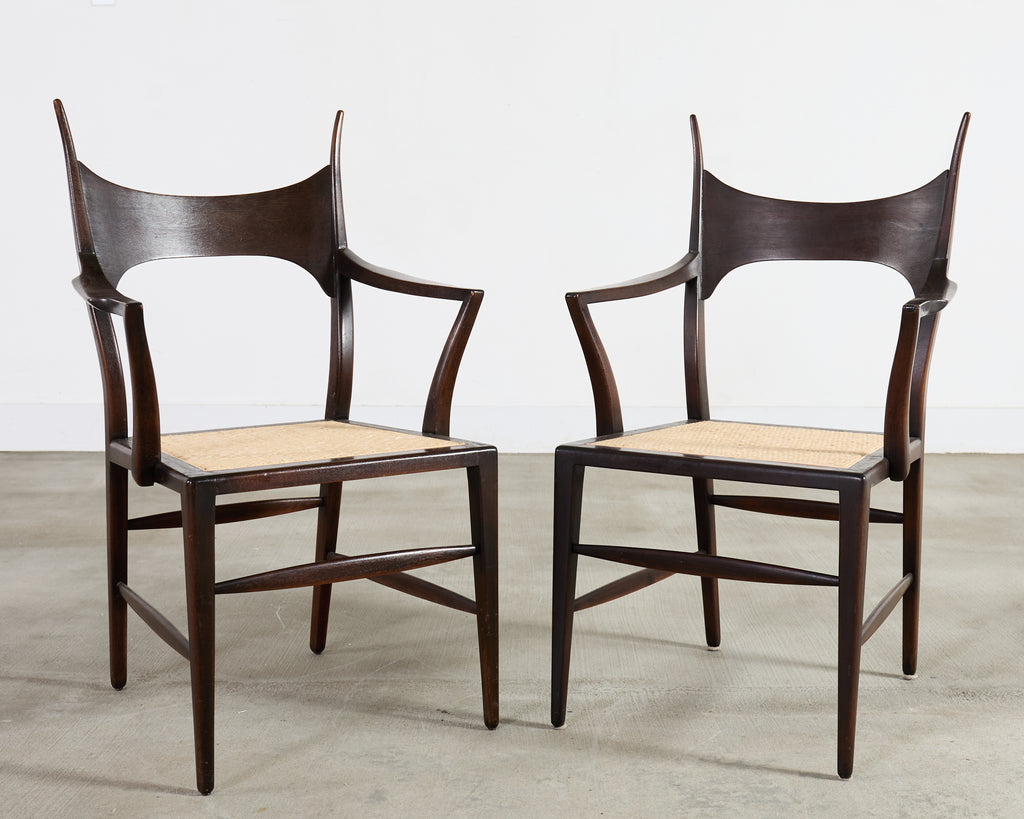 Set of Four Antler Dining Chairs by Edward Wormley for Dunbar