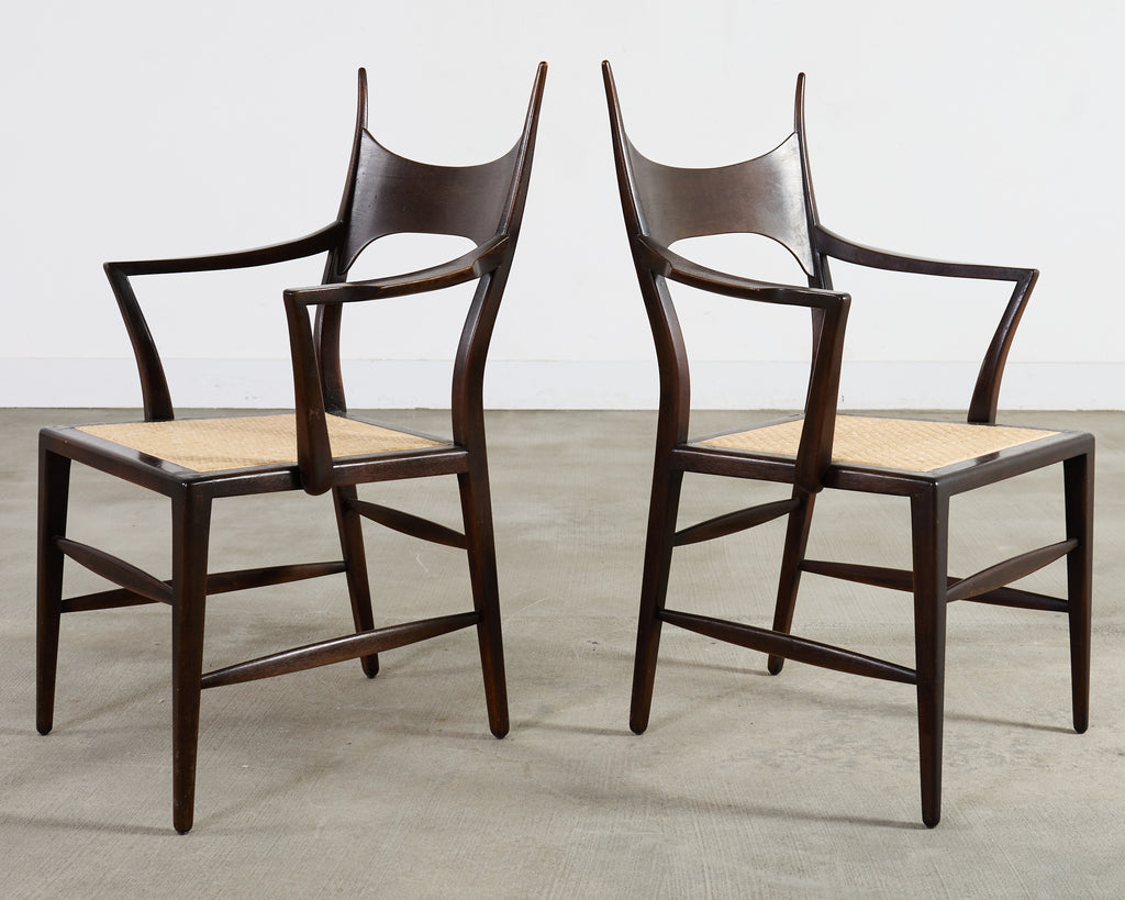 Set of Four Antler Dining Chairs by Edward Wormley for Dunbar