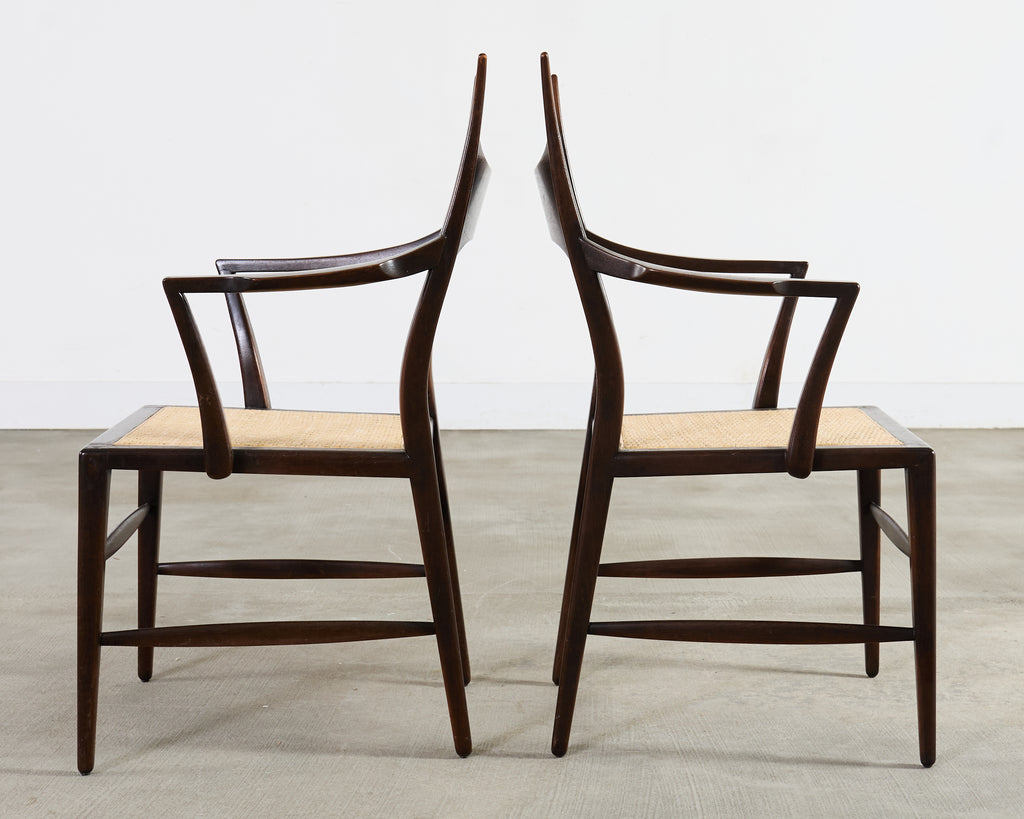 Set of Four Antler Dining Chairs by Edward Wormley for Dunbar