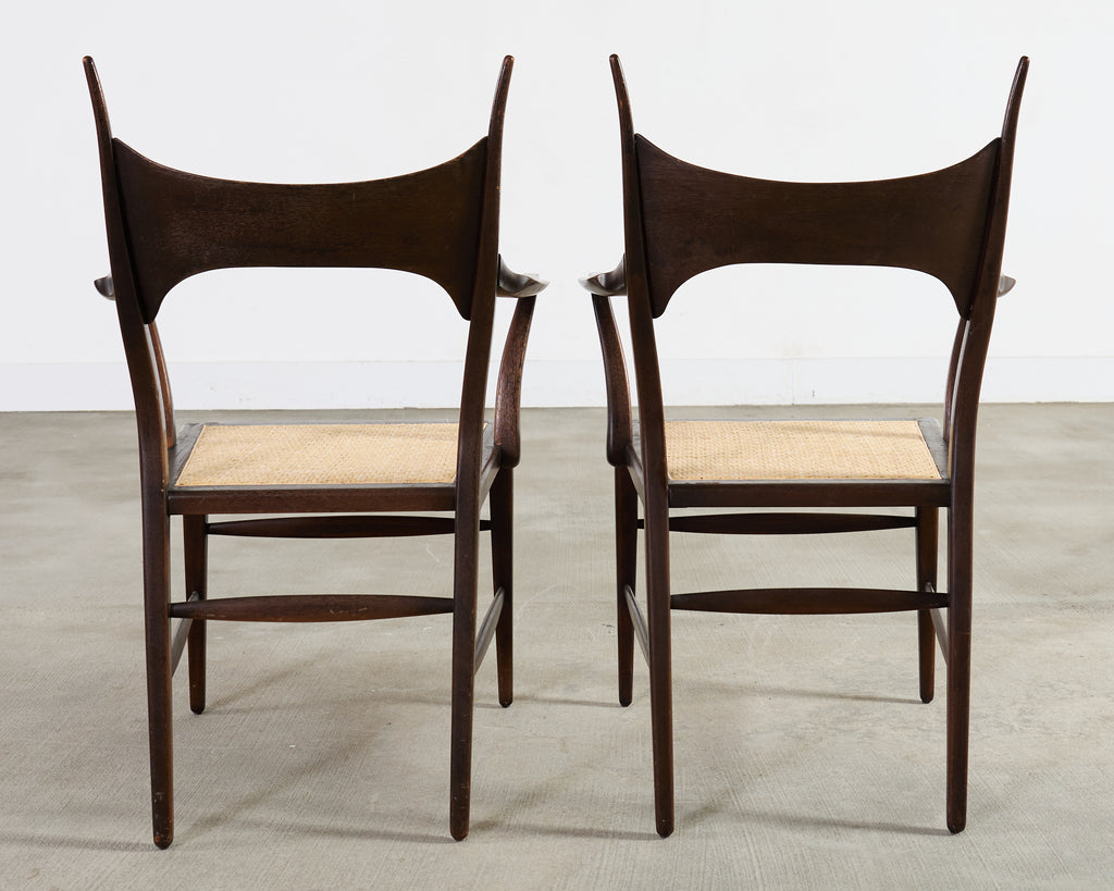 Set of Four Antler Dining Chairs by Edward Wormley for Dunbar