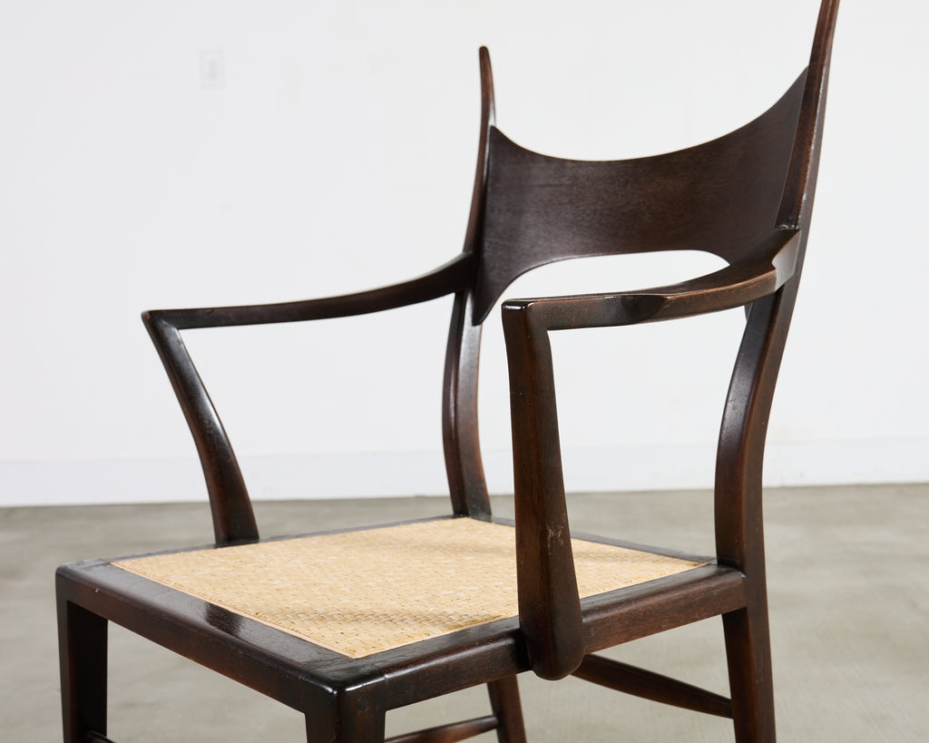 Set of Four Antler Dining Chairs by Edward Wormley for Dunbar