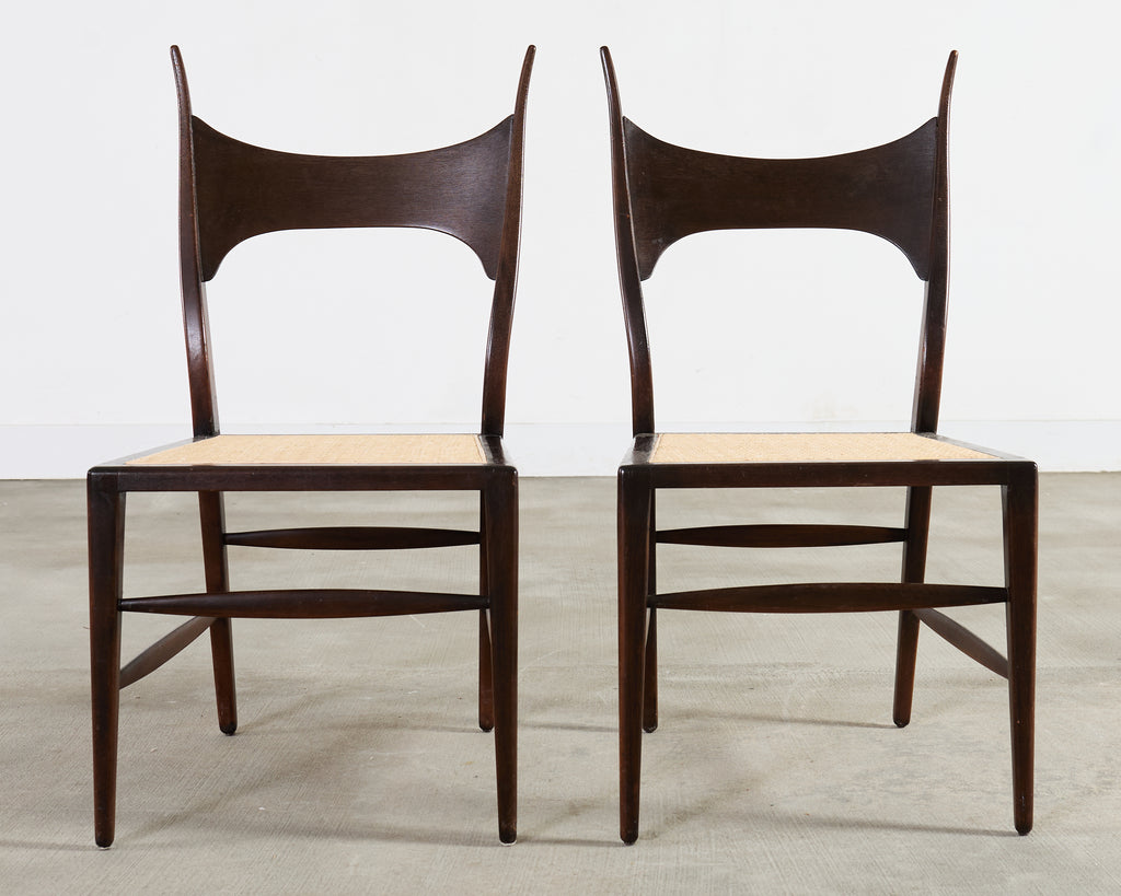 Set of Four Antler Dining Chairs by Edward Wormley for Dunbar