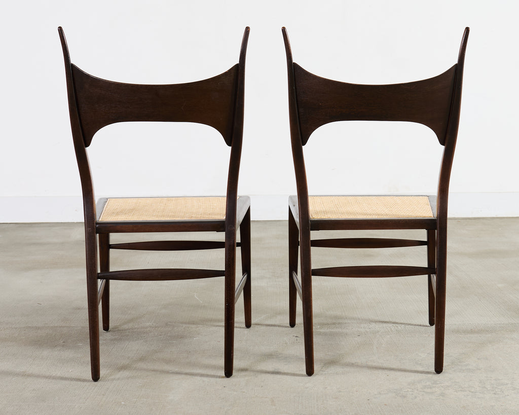 Set of Four Antler Dining Chairs by Edward Wormley for Dunbar