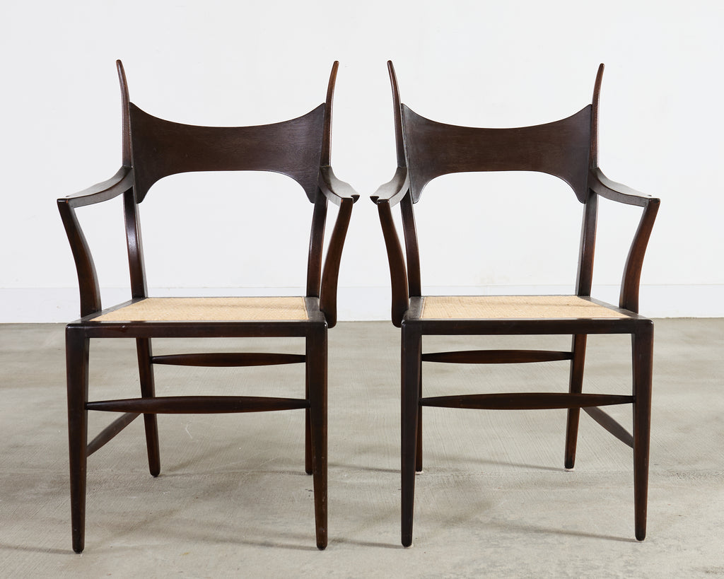 Set of Four Antler Dining Chairs by Edward Wormley for Dunbar