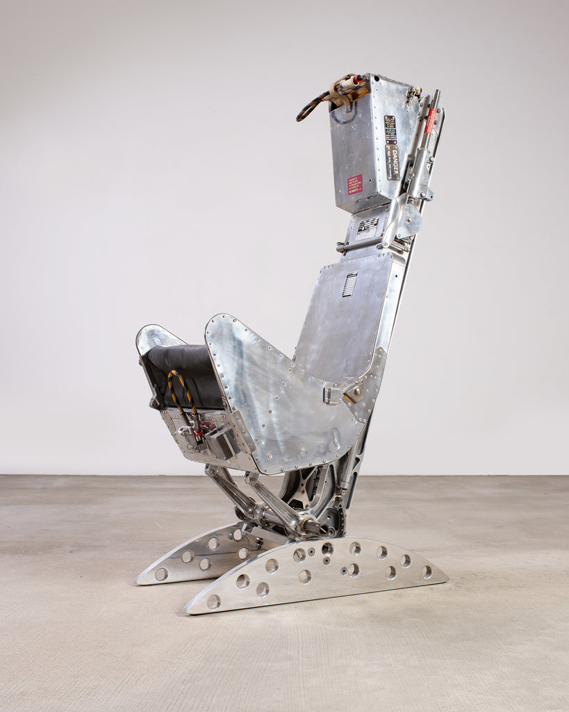 Martin-Baker MK2 Ejection Seat, Polished Aluminum, Mid-Century Art