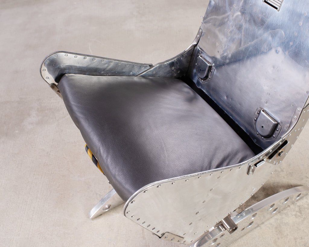Martin-Baker MK2 Ejection Seat, Polished Aluminum, Mid-Century Art