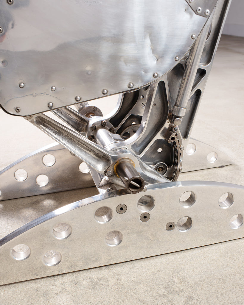 Martin-Baker MK2 Ejection Seat, Polished Aluminum, Mid-Century Art