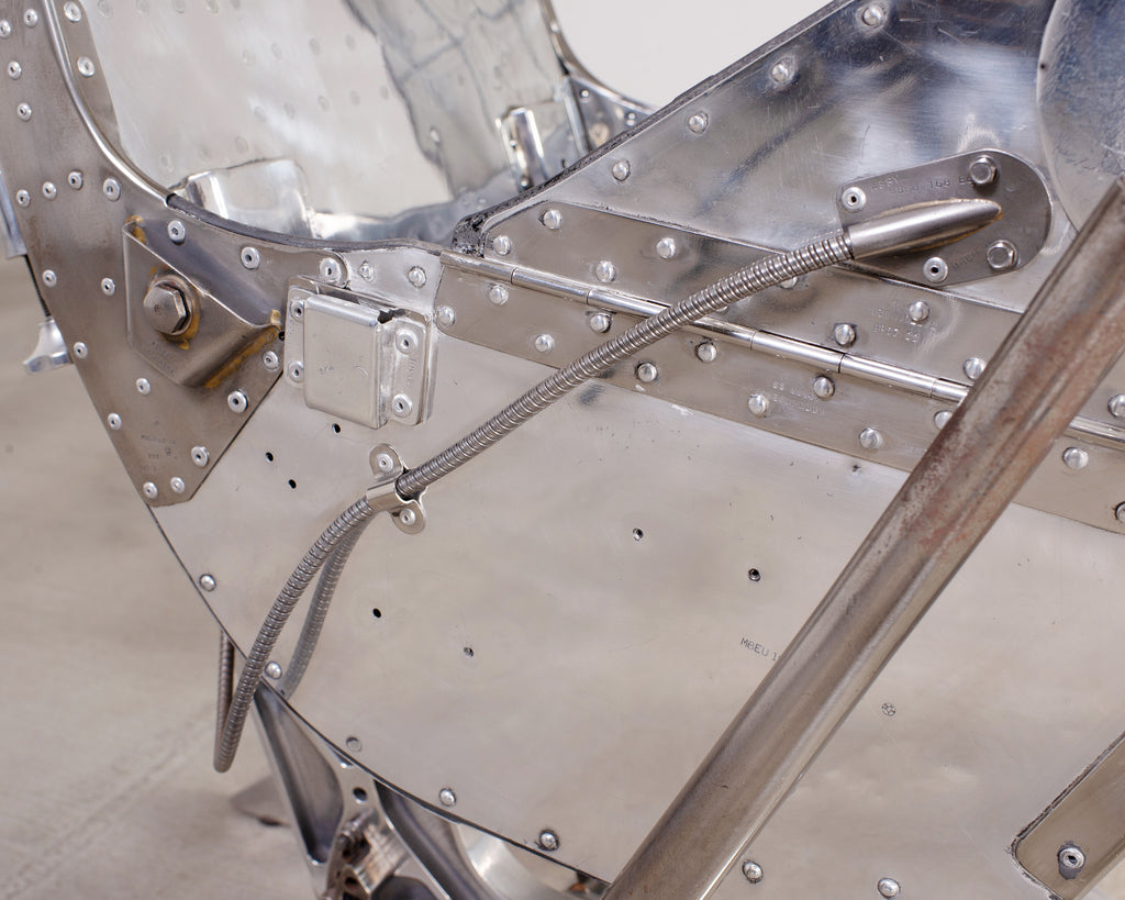 Martin-Baker MK2 Ejection Seat, Polished Aluminum, Mid-Century Art