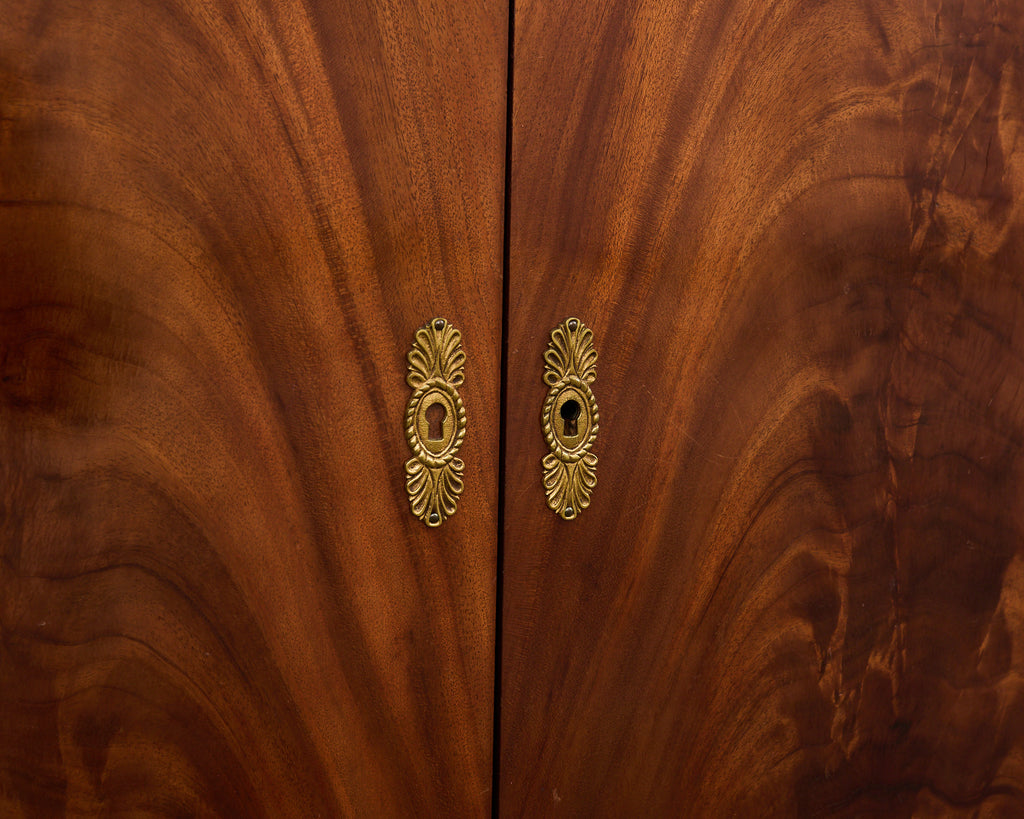 Grand French Empire Style Bronze Mahogany Bibliotheque Bookcase