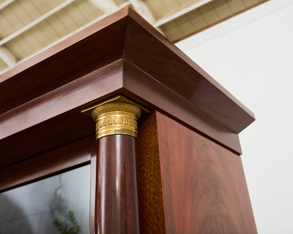 Grand French Empire Style Bronze Mahogany Bibliotheque Bookcase