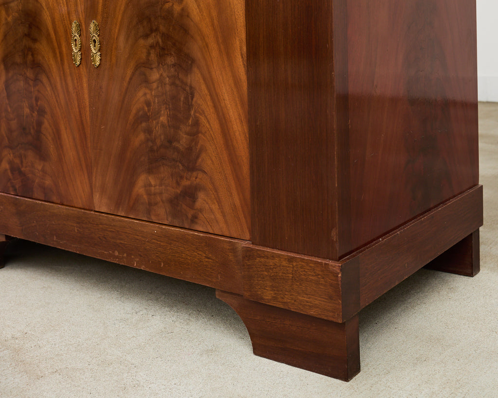 Grand French Empire Style Bronze Mahogany Bibliotheque Bookcase