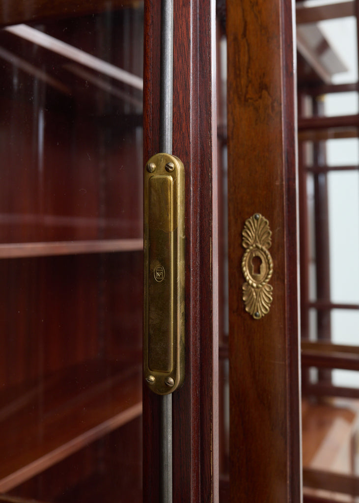 Grand French Empire Style Bronze Mahogany Bibliotheque Bookcase